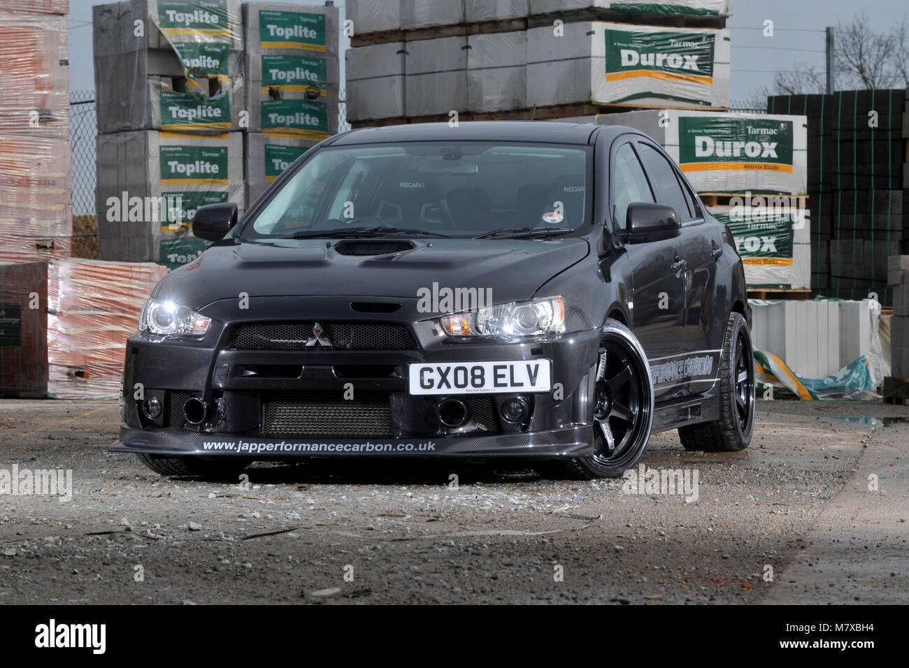 Modificato Mitsubishi Evo X fast berlina Foto Stock