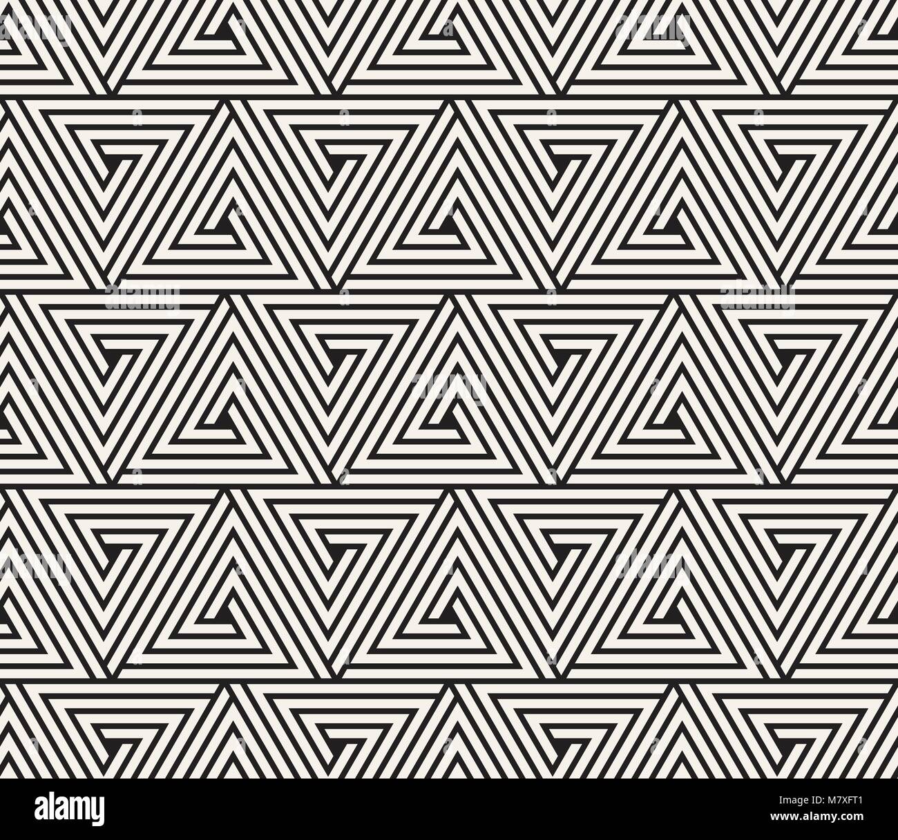 Vector seamless pattern. Moderno ed elegante texture astratta. Ripetizione tiling geometrica da elementi a strisce Illustrazione Vettoriale