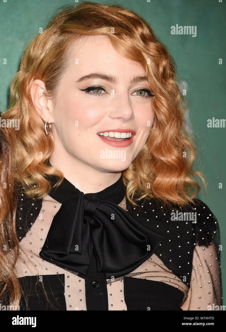 La pietra della Emma attrice statunitense arriva alla undicesima celebrazione annuale del 2018 Oscar femmina candidati presentati da donne in film a crostaceo il 2 marzo 2018 a Beverly Hills, la California. Photo: Jeffrey Mayer Foto Stock