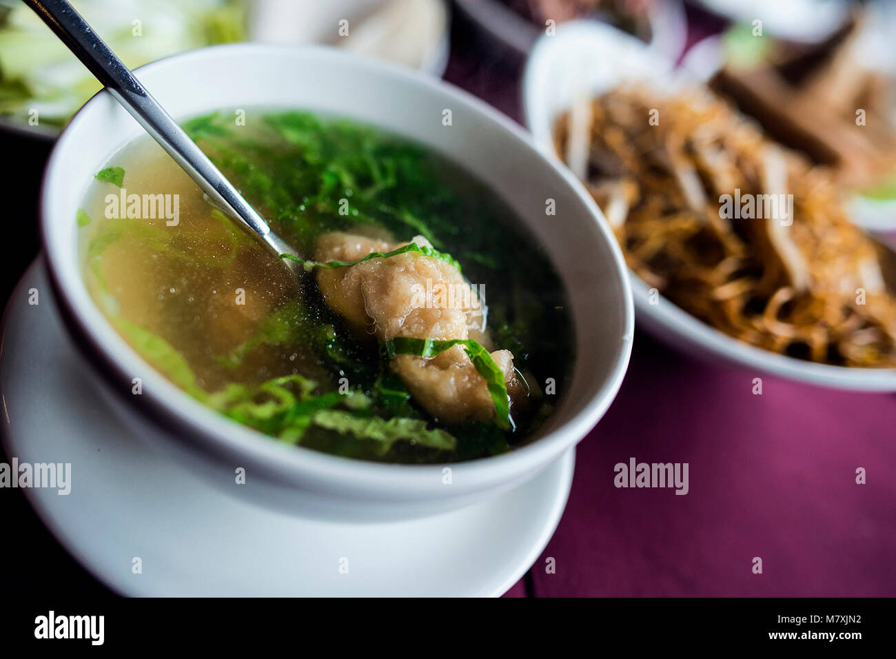 Il cibo dal ristorante cinese Foto Stock