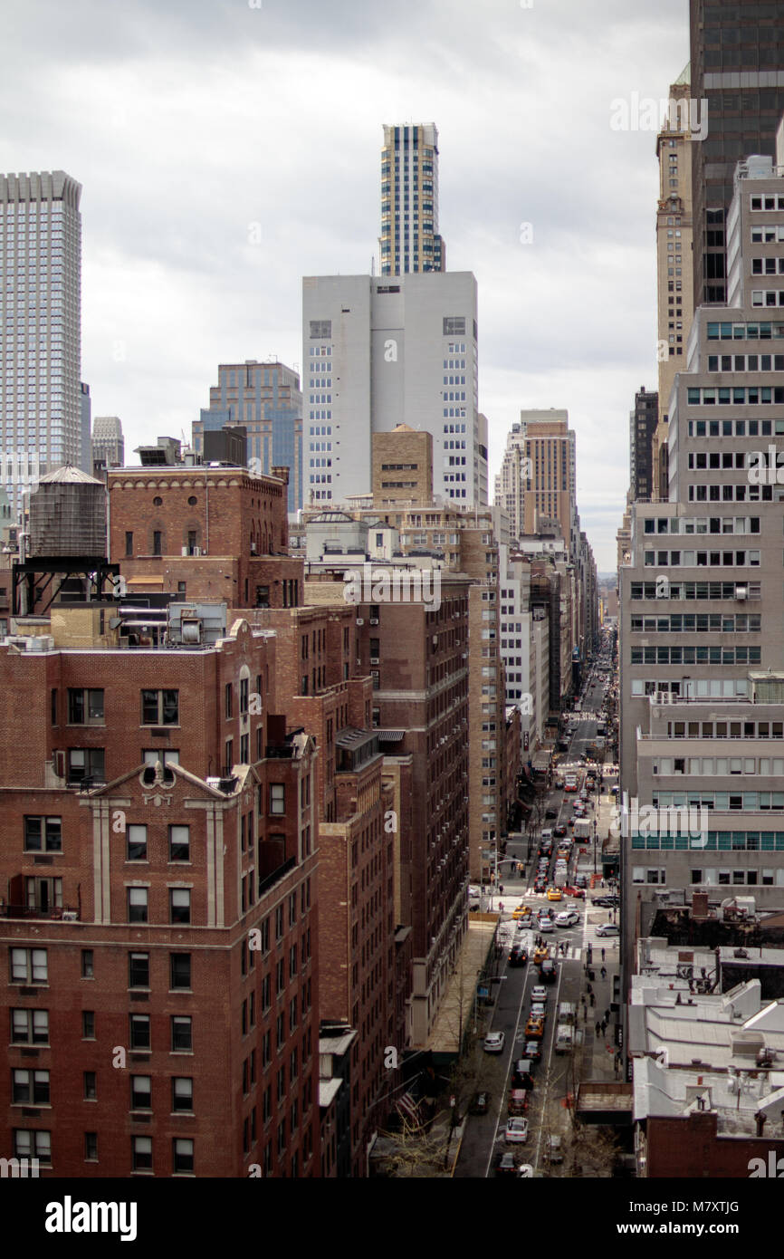 Paesaggio urbano prese da hotel in Midtown East, NYC Foto Stock