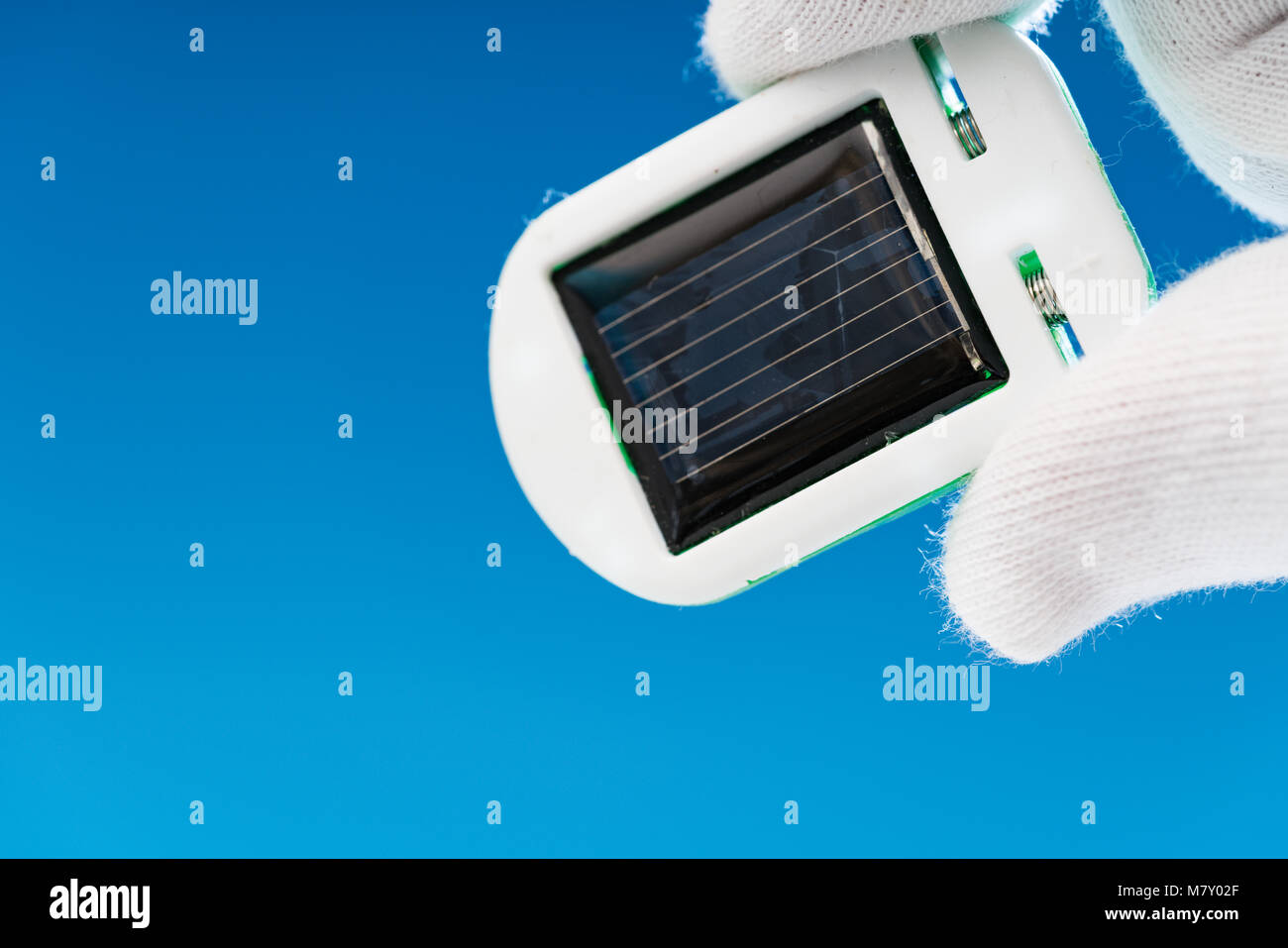 Concetto di una cella solare in laboratorio Foto Stock