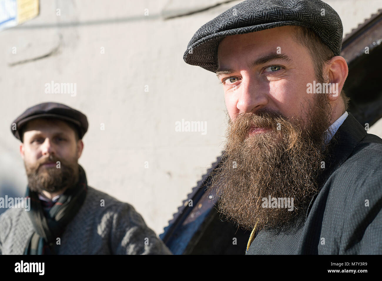 Gli uomini con la barba Foto Stock