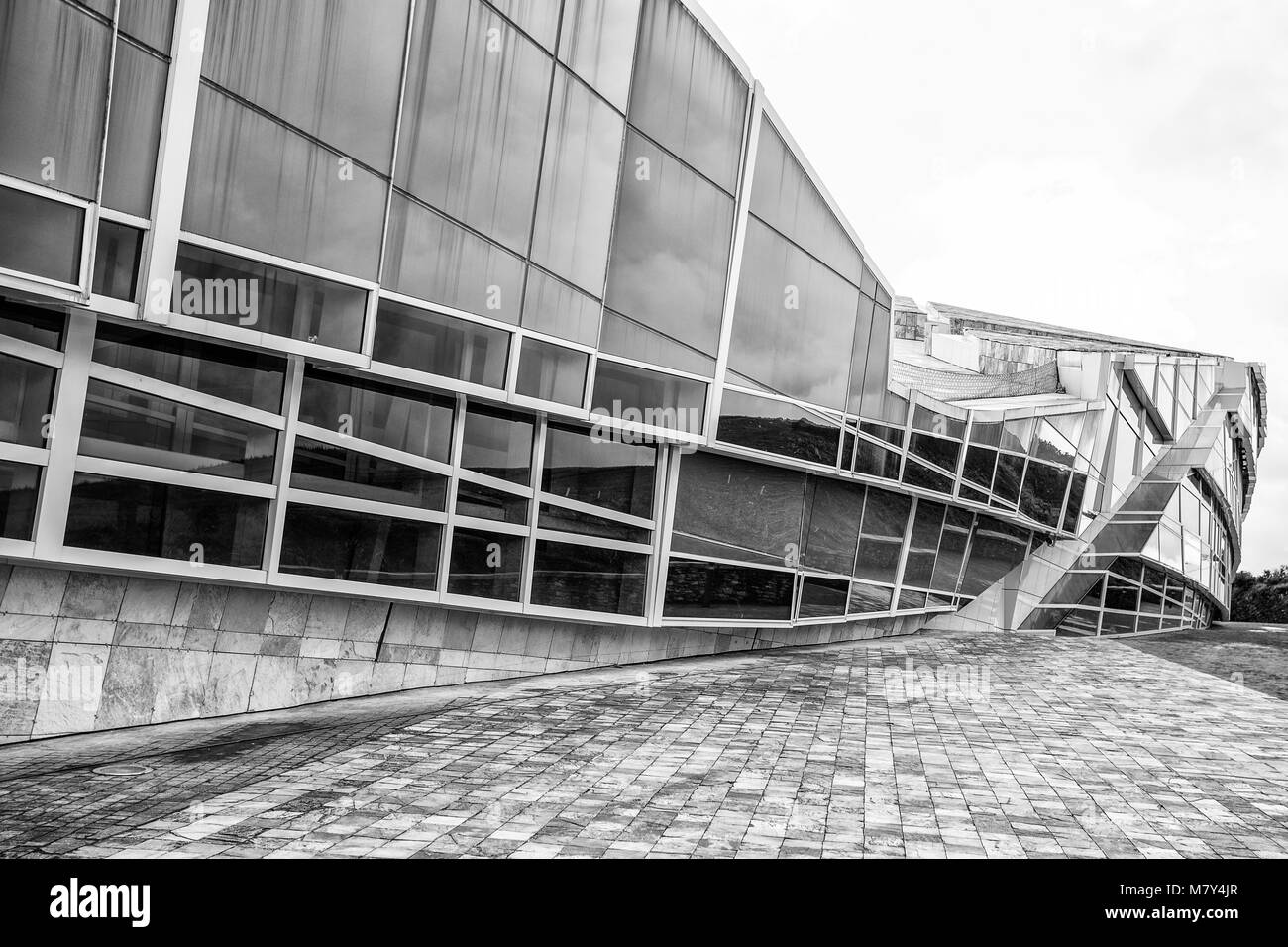 Architettura contemporanea,Museo,città della cultura della Galizia, Cidade da cultura de Galicia, progettato da Peter Eisenman, Santiago de Compostela,Galizia. Foto Stock