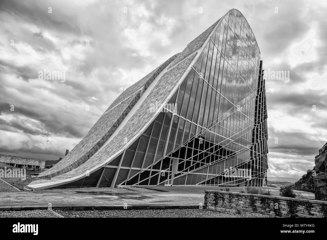 Architettura contemporanea,Museo,città della cultura della Galizia, Cidade da cultura de Galicia, di Peter Eisenman, Santiago de Compostela,Galizia,Spagna Foto Stock