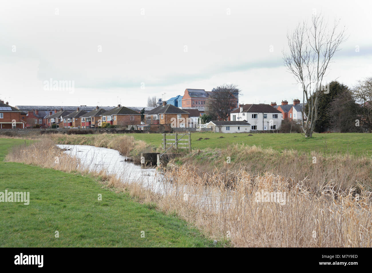 Bracebridge ricreazione terra, Worksop, Notts, Regno Unito Foto Stock