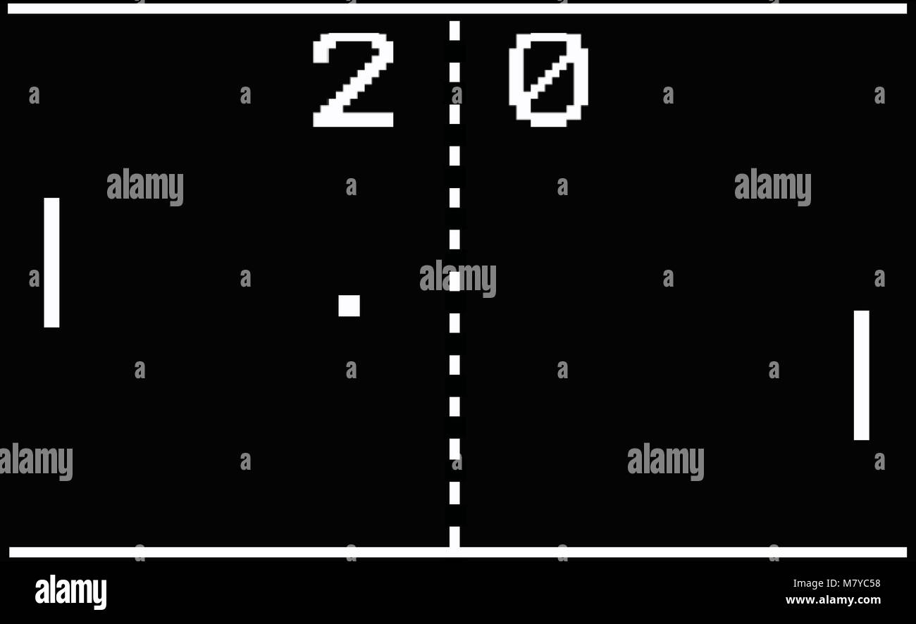 Retrò Ping pong gioco Video Foto Stock