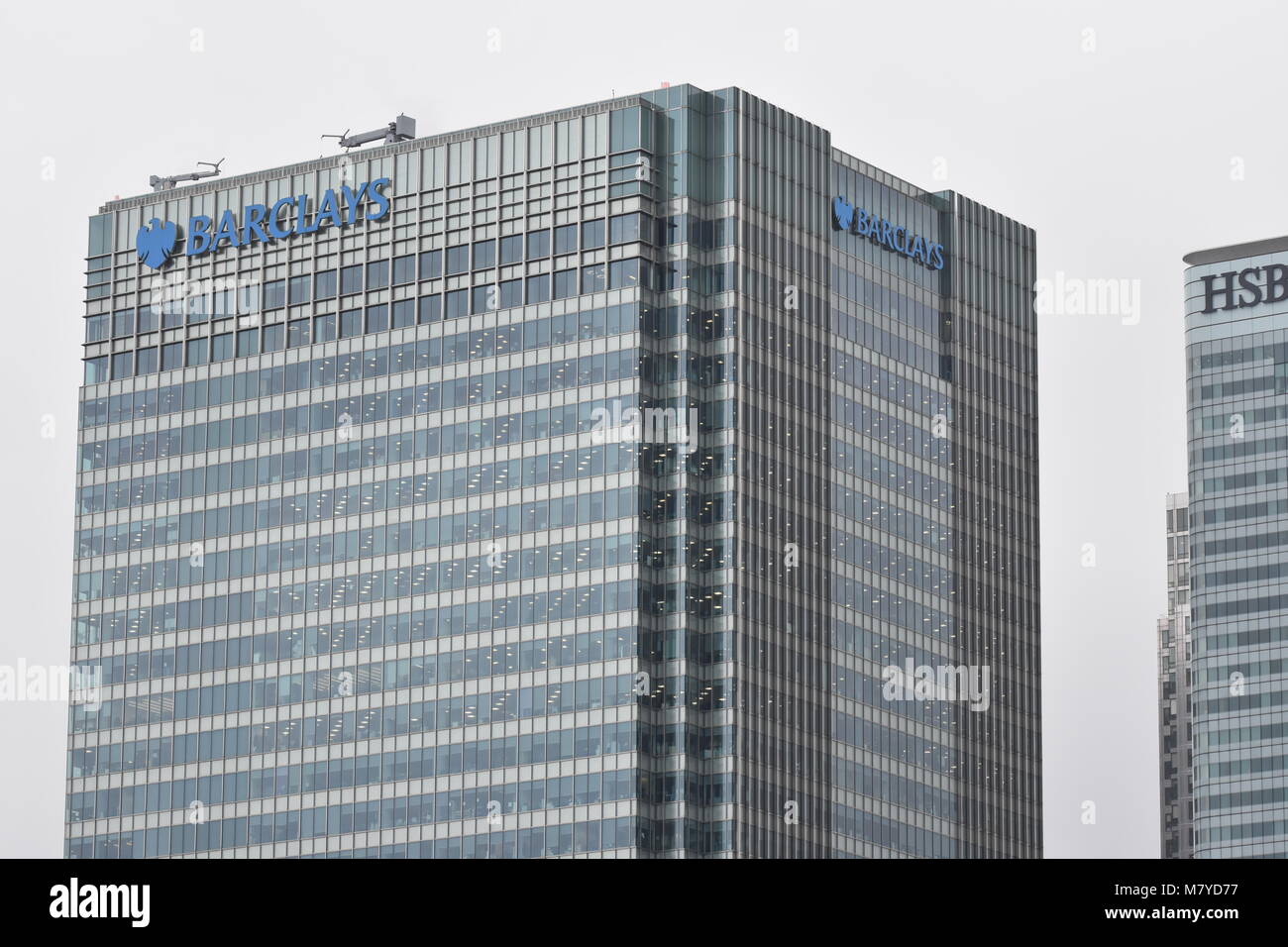 Barclays Bank Head Office Canary Wharf London Regno Unito Foto Stock