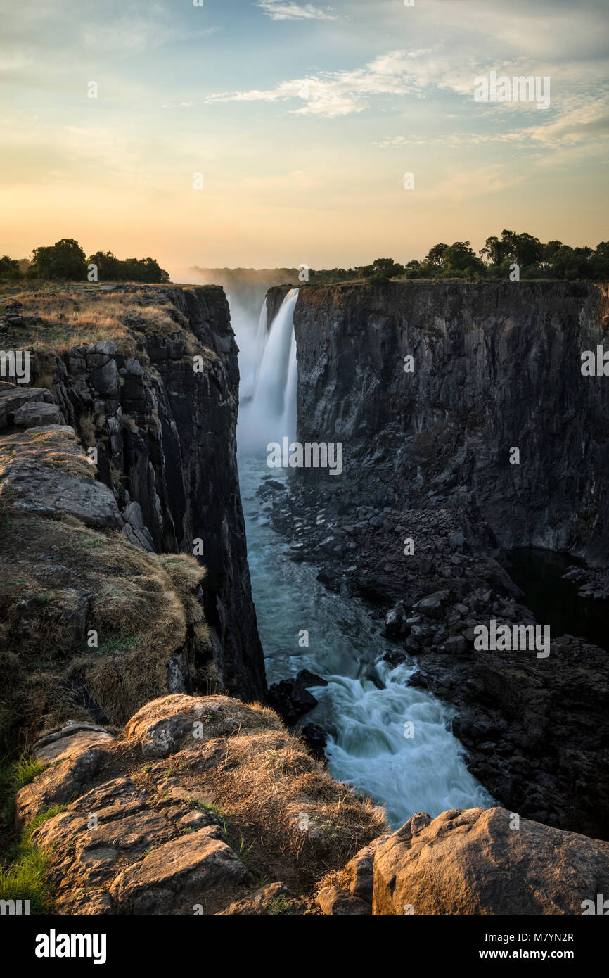 Victoria Falls nello Zimbabwe Foto Stock