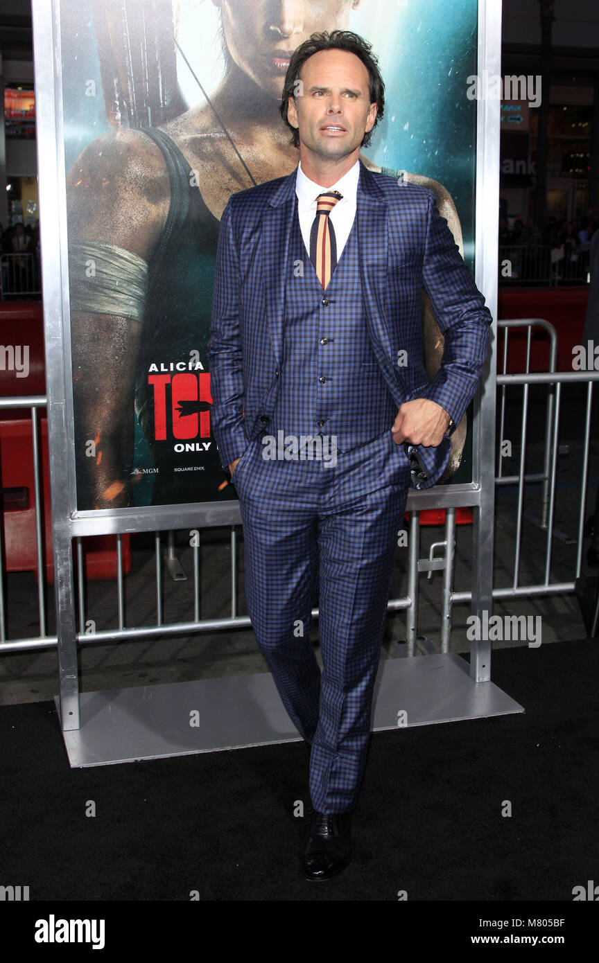 Hollywood, California. Xii Mar, 2018. Walton Goggins assiste il "Tomb Raider" premiere a TCL Chinese Theatre IMAX su Marzo 12, 2018 a Hollywood, in California. | Verwendung weltweit Credito: dpa/Alamy Live News Foto Stock