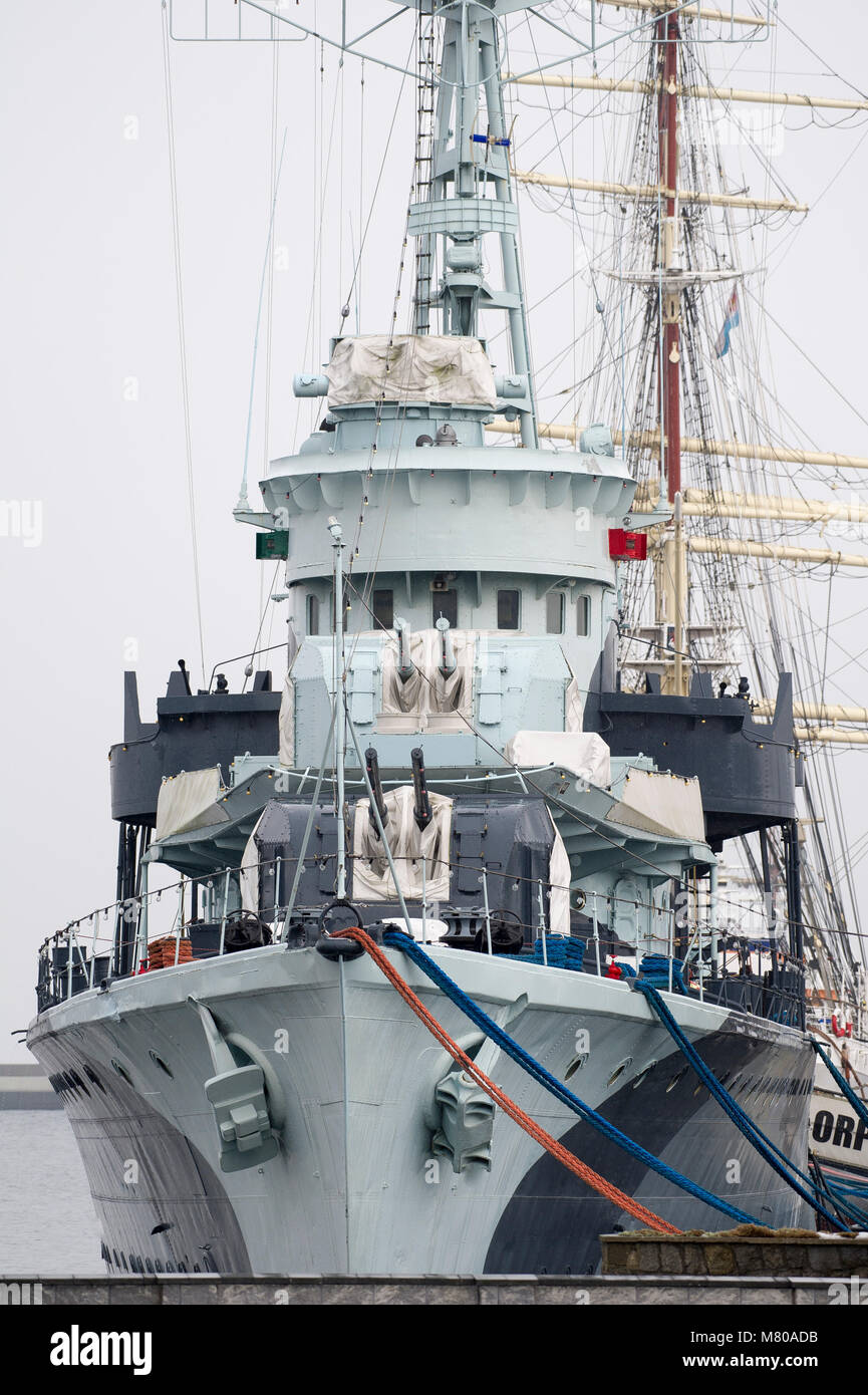 Nave museo ORP Blyskawica è un Grom Cacciatorpediniere classe che hanno servito nella Marina Polacca durante la Seconda Guerra Mondiale. ORP Blyskawica e nave sorella ORP Grom w Foto Stock