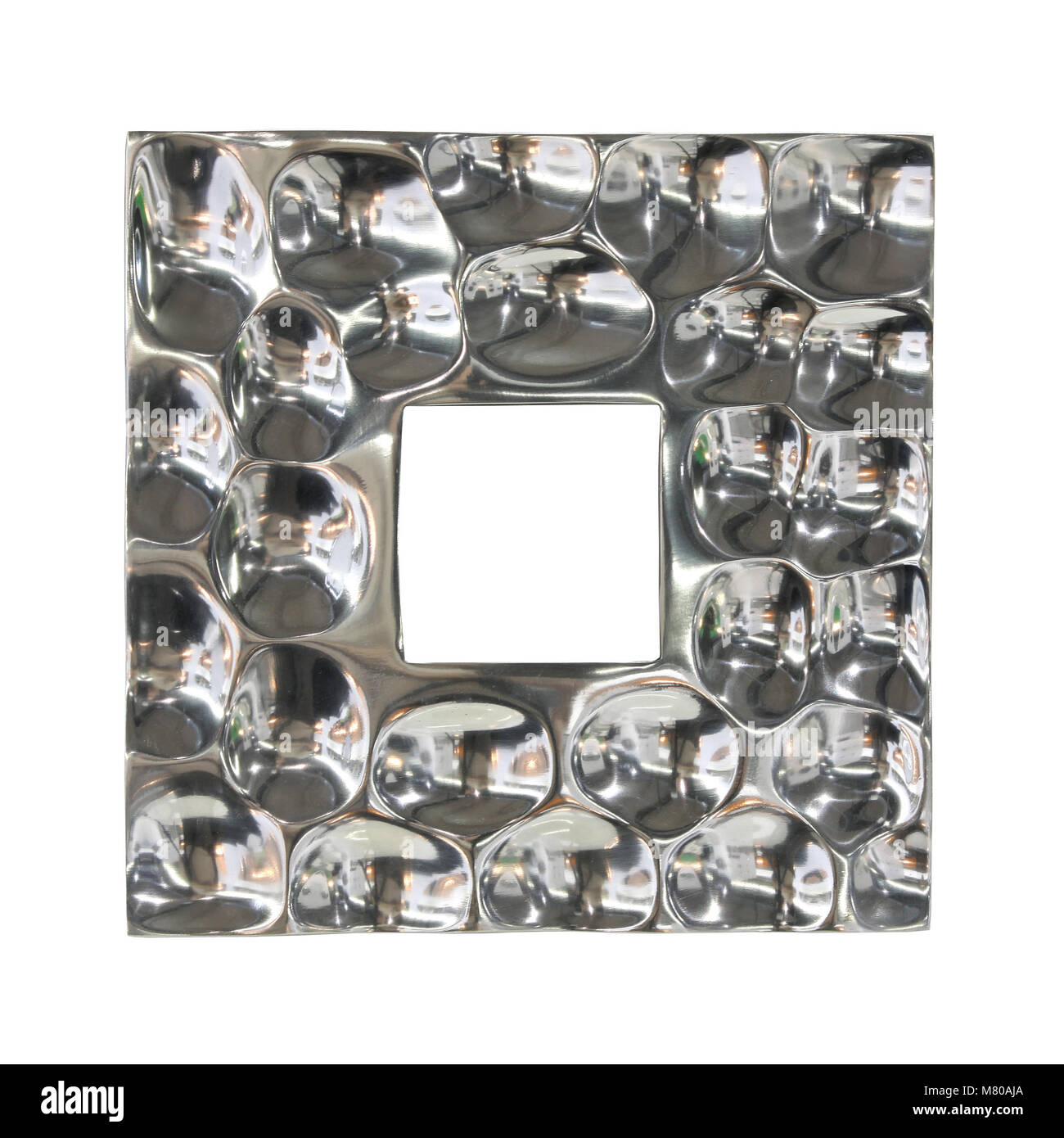 Rettangolo decorativo il telaio dello specchietto isolato con percorso di clipping incluso Foto Stock