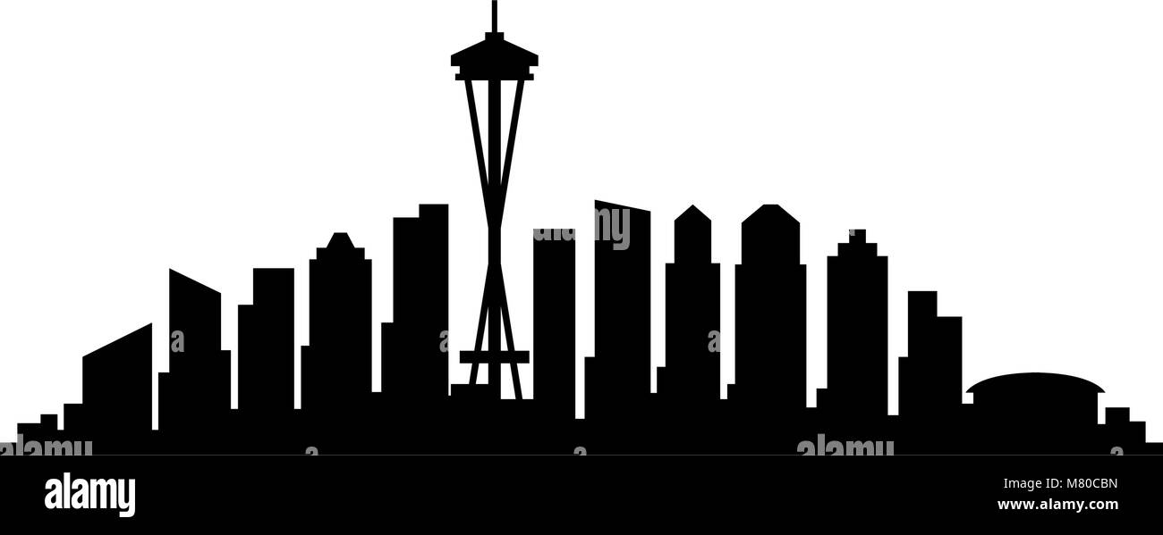 Orizzonte di Seattle Illustrazione Vettoriale