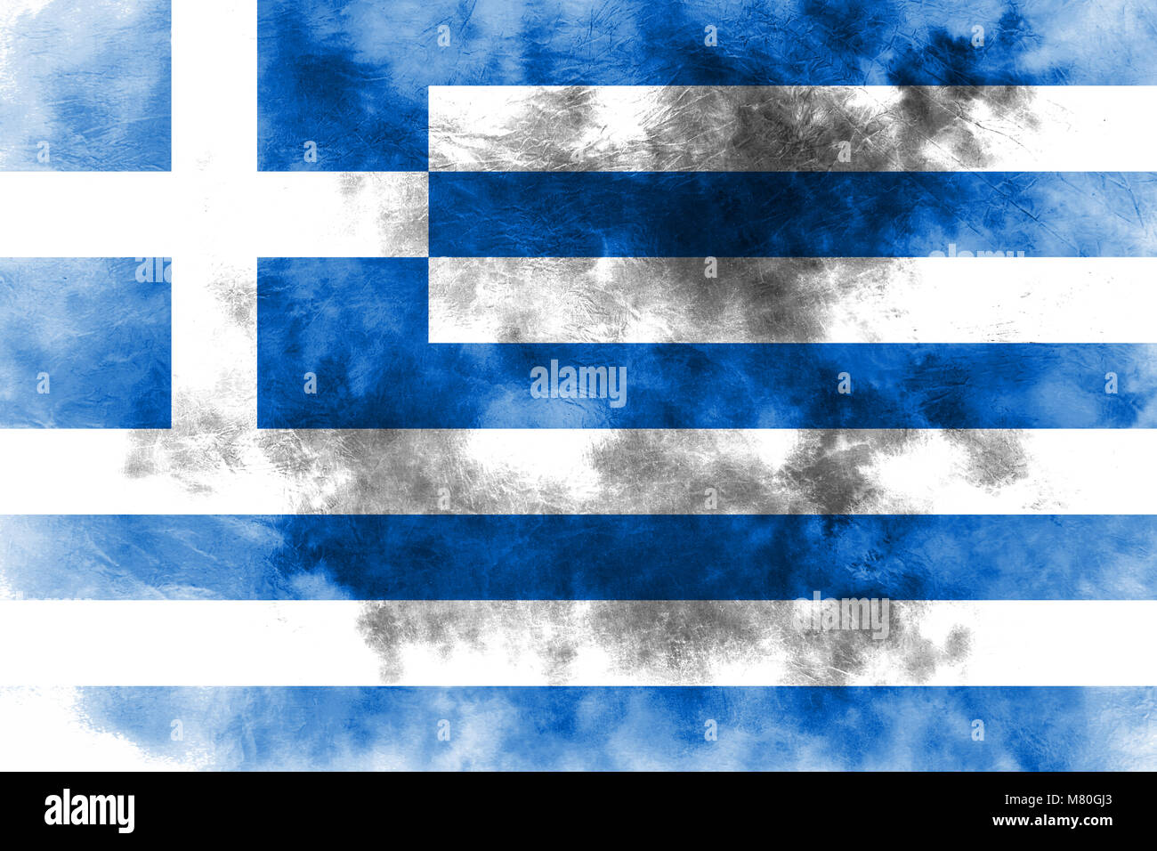 Antica Grecia grunge flag di sfondo Foto Stock