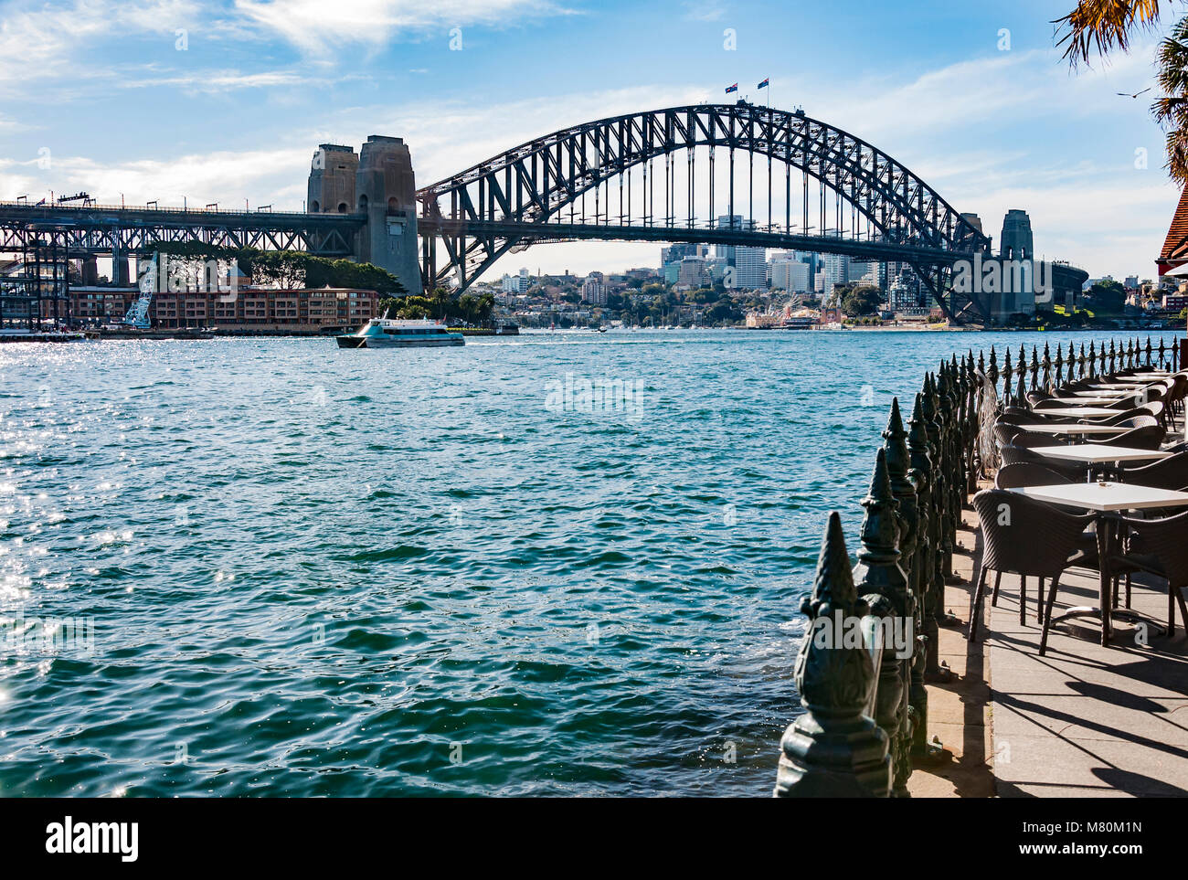 La baia di Sydney e ponte Foto Stock