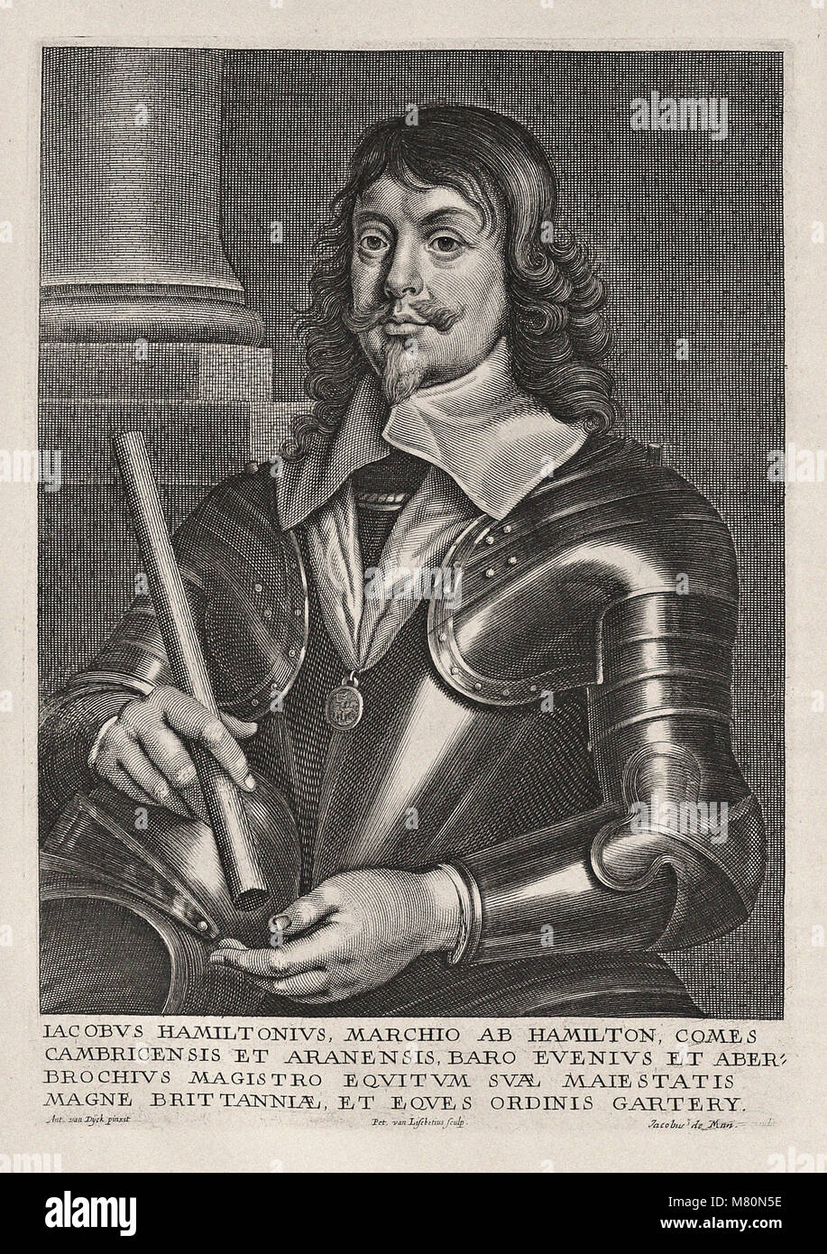 Paulus Pontius dopo Anthony van Dyck - James Hamilton, primo duca di Hamilton Foto Stock