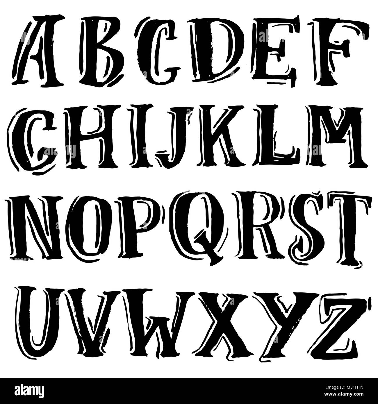 Grunge whiskey vintage font. Vecchio display artigianali skript. Spazzola moderna etichetta scritte. Vettore illustrazione tipografia. Illustrazione Vettoriale