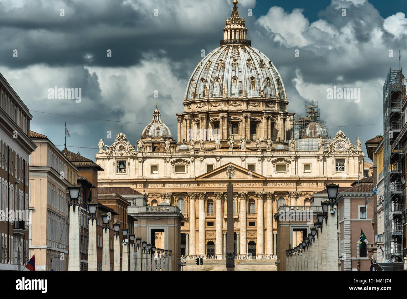 Petersdom in Rom, Vatikan Foto Stock
