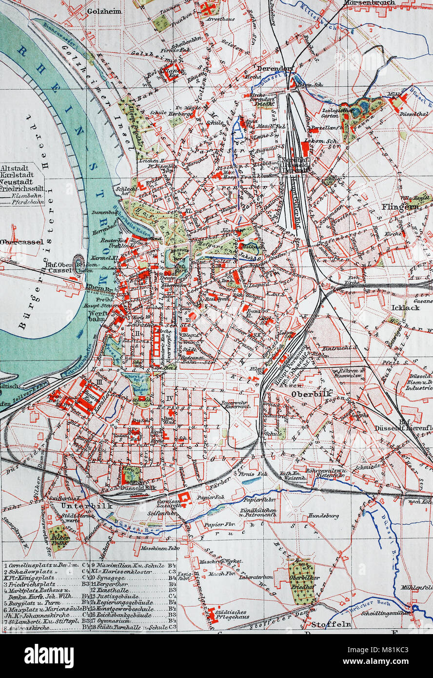 Mappa della città di dusseldorf immagini e fotografie stock ad alta  risoluzione - Alamy