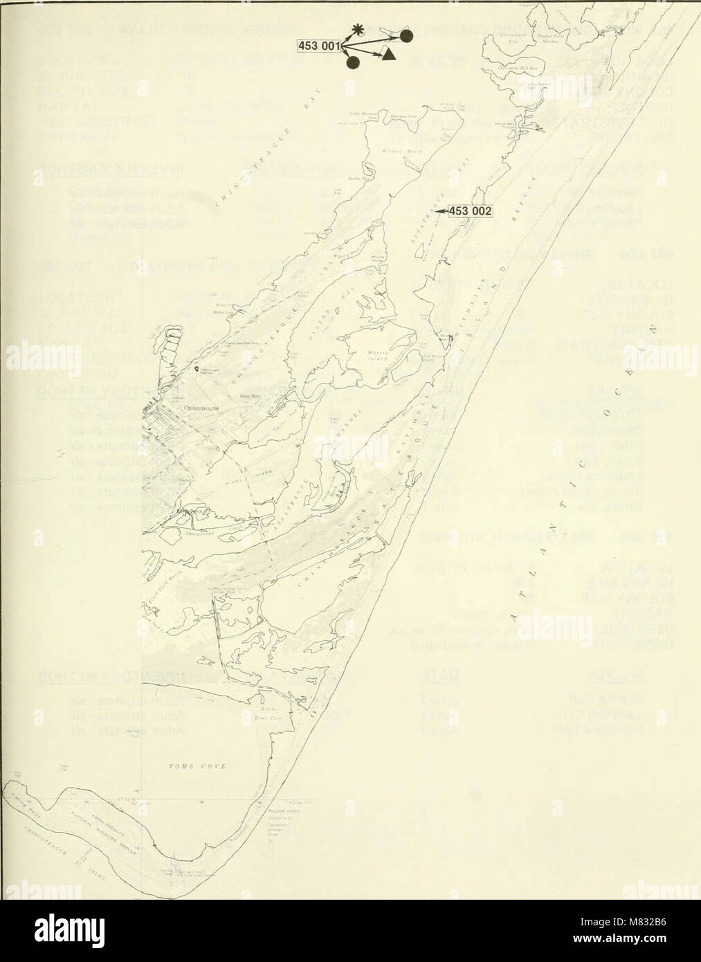 Waterbird costiera colonie, Maine a Virginia, 1977 - un atlante che mostra le posizioni delle colonie e la composizione delle specie (1979) (20650195482) Foto Stock