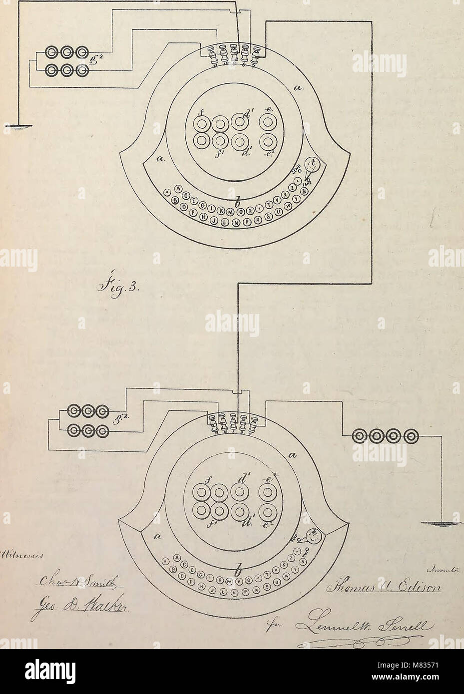 Raccolta di brevetti degli Stati Uniti ha concesso a Thomas A. Edison, 1869-1884 (1869) (14756582855) Foto Stock