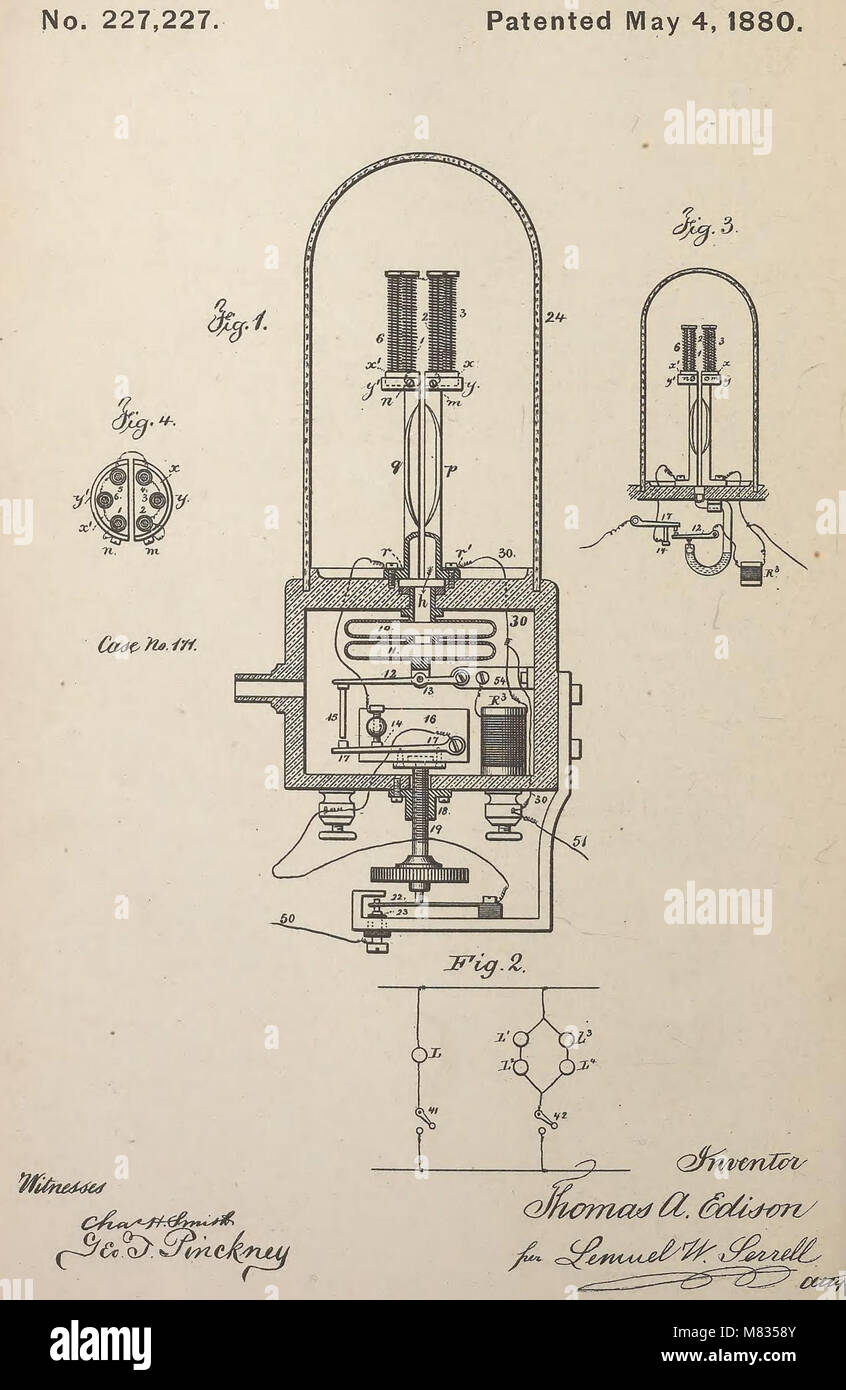 Raccolta di brevetti degli Stati Uniti ha concesso a Thomas A. Edison, 1869-1884 (1869) (14776560993) Foto Stock