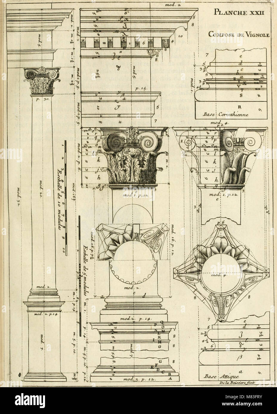 Cours d'architecture enseigné dans l'Academie Royale d'architettura - premiere(-cinquième) partie (1675) (14596348198) Foto Stock