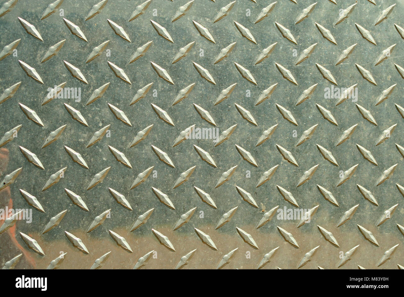 Un alluminio sfondo diamondplate Foto Stock