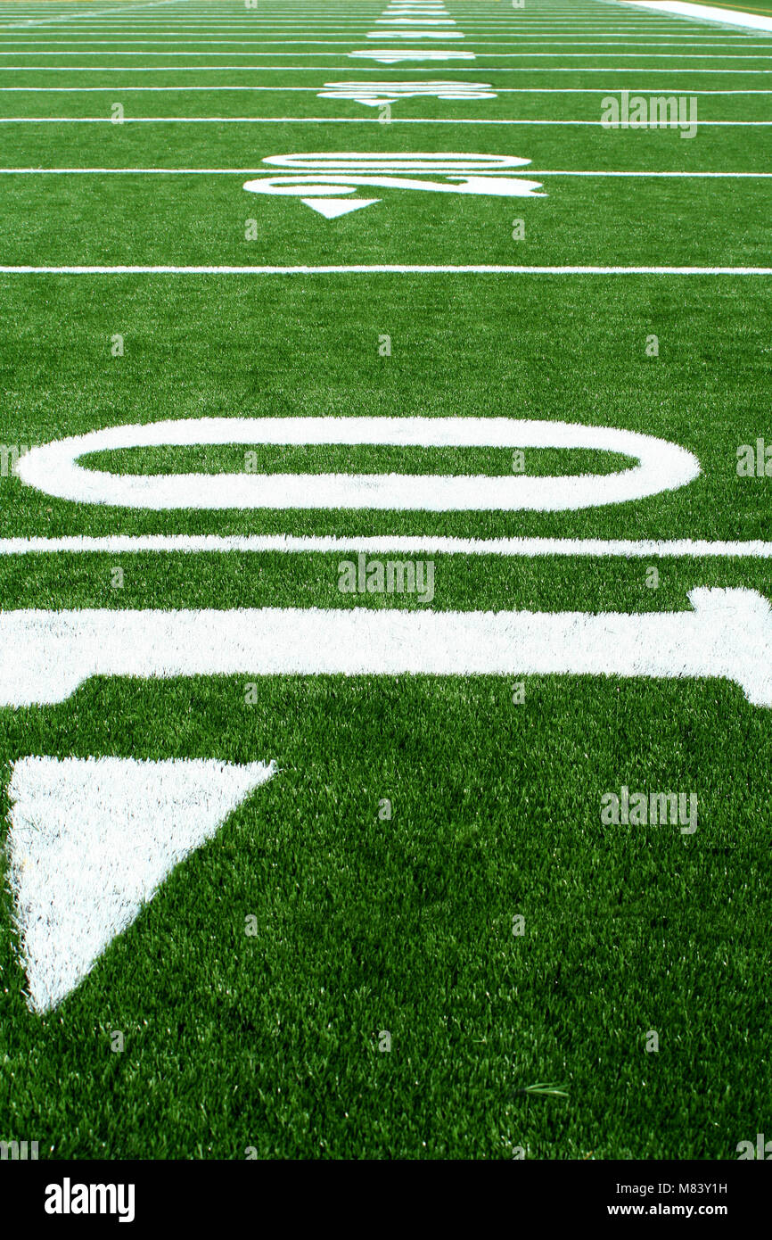Un Astro turf campo di calcio Foto Stock