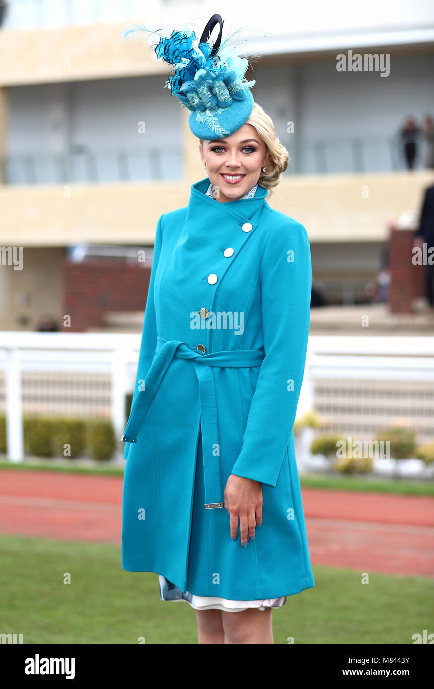 Miss Inghilterra Stephanie Hill durante il Signore giorno del 2018 Cheltenham Festival a Cheltenham Racecourse. Stampa foto di associazione. Picture Data: mercoledì 14 marzo, 2018. Vedere la storia di PA RACING Cheltenham. Foto di credito dovrebbe leggere: Tim Goode/filo PA. Restrizioni: solo uso editoriale, uso commerciale è soggetto ad autorizzazione preventiva da parte del Jockey Club/Cheltenham Racecourse. Foto Stock