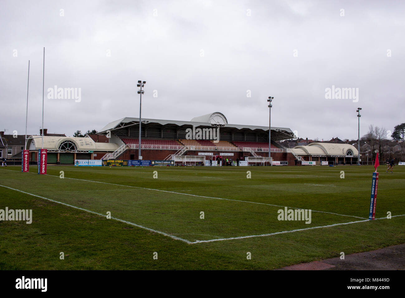 Stebonheath Park prima di West Wales Raider v Newcastle Thunder Foto Stock