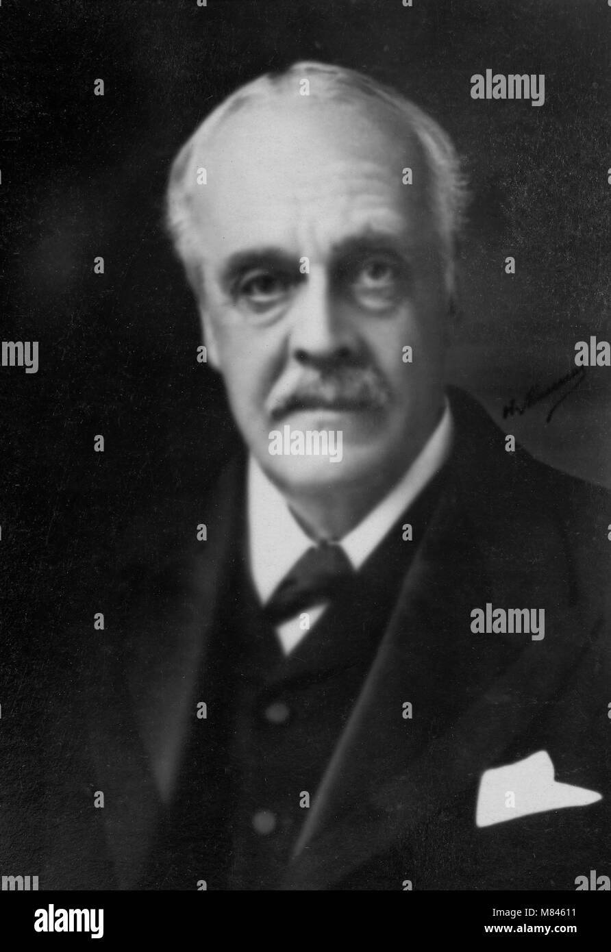 Ritratto di Lord Arthur Balfour ( 1848 - 1930 ) - Fotografia di Henri Manuel ( 1874 - 1947 ) Foto Stock