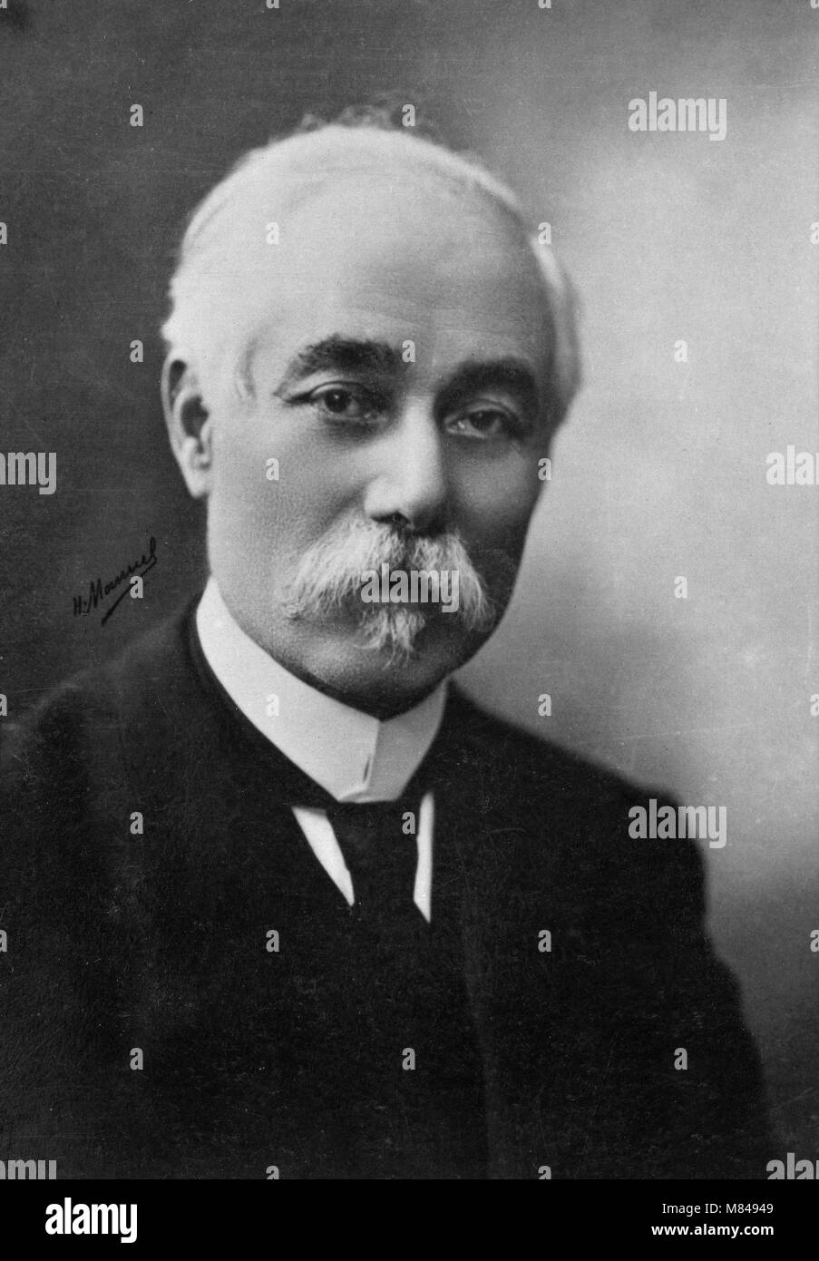 Ritratto di Guillaume Bigourdan ( 1851 - 1932 ) astronomo - Fotografia di Henri Manuel ( 1874 - 1947 ) Foto Stock