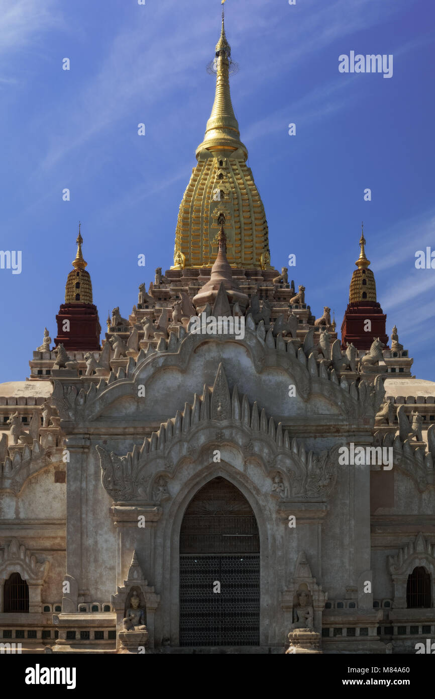 Ananda Pahto tempio, Bagan, Myanmar Foto Stock