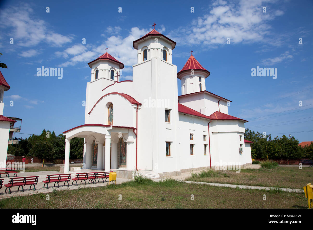 Cattedrale sulla giornata di sole in Costinesti vilage ,la Romania. Foto Stock