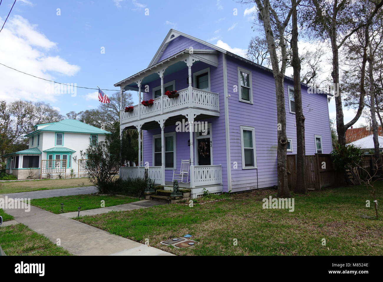 Casa Viola in Saint Augustine, Florida Foto Stock