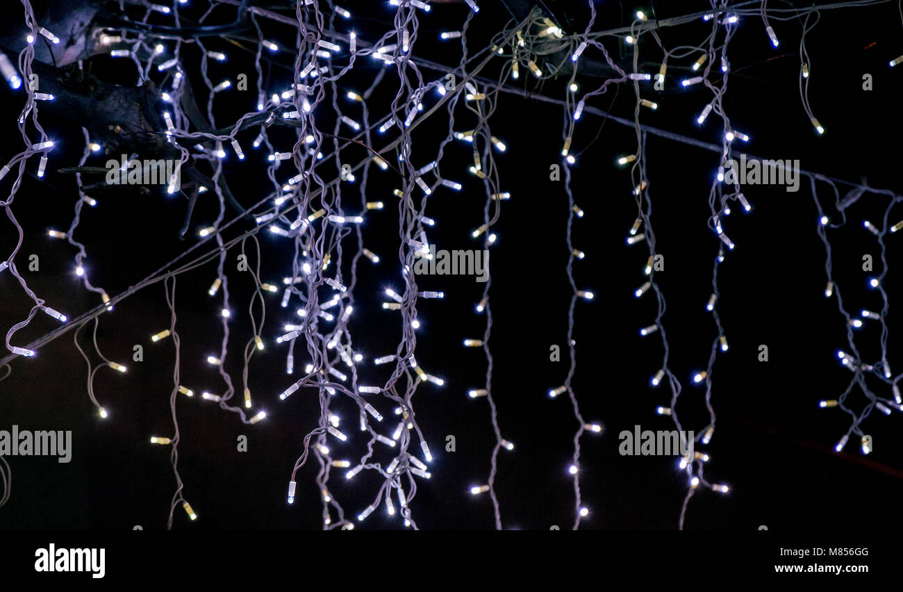 Gruppo decorativo di luci a led Foto Stock