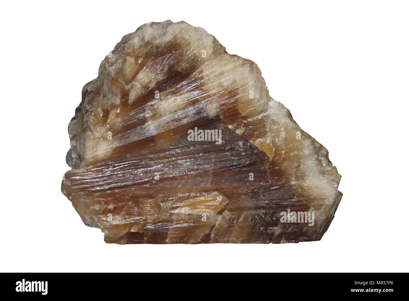 Irradiata forma di Witherite - un carbonato di bario minerale, BaCO3, nel gruppo di aragonite. Foto Stock