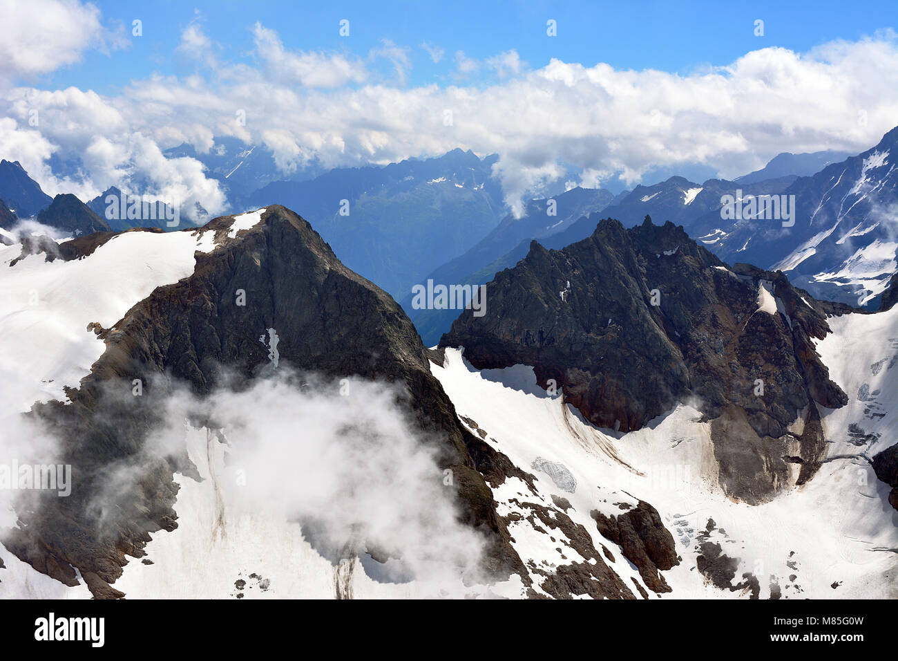 Alpi svizzere vista dal Monte Pilatus, Svizzera Foto Stock