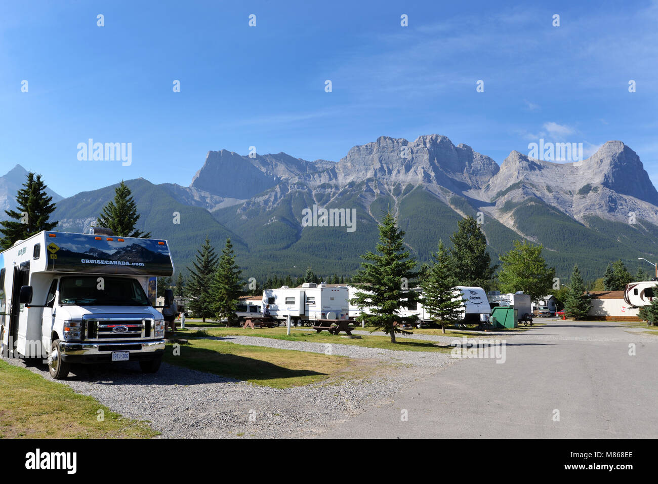 RV vacanza Canadian Rockies, Canada Foto Stock