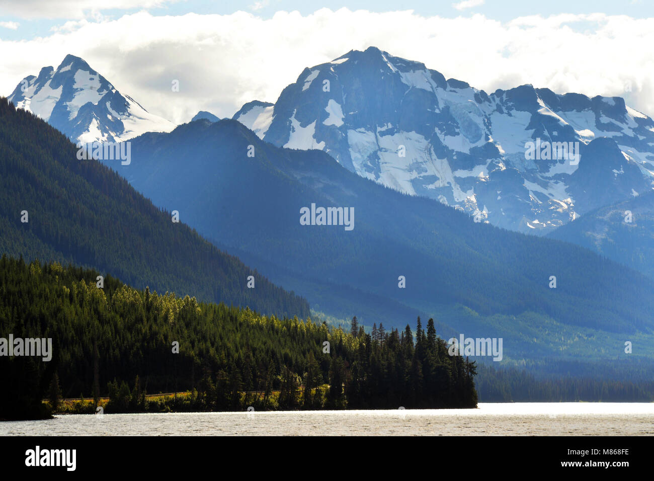 Duffey Lake Provincial Park, Montagne Rocciose Canadesi Foto Stock