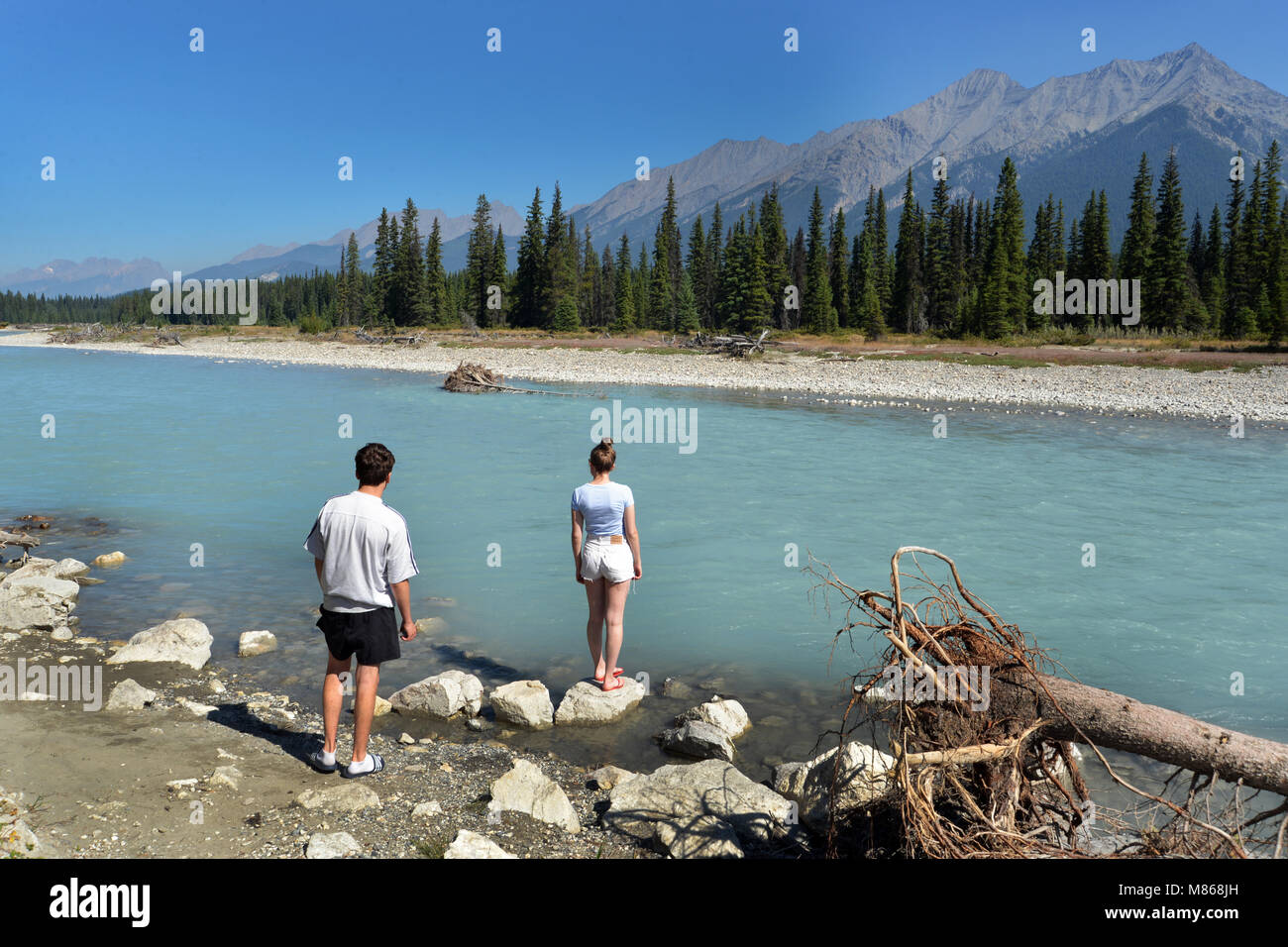 Kootenay River, Kootenay National Park, British Columbia, Canada. Modello rilasciato Foto Stock