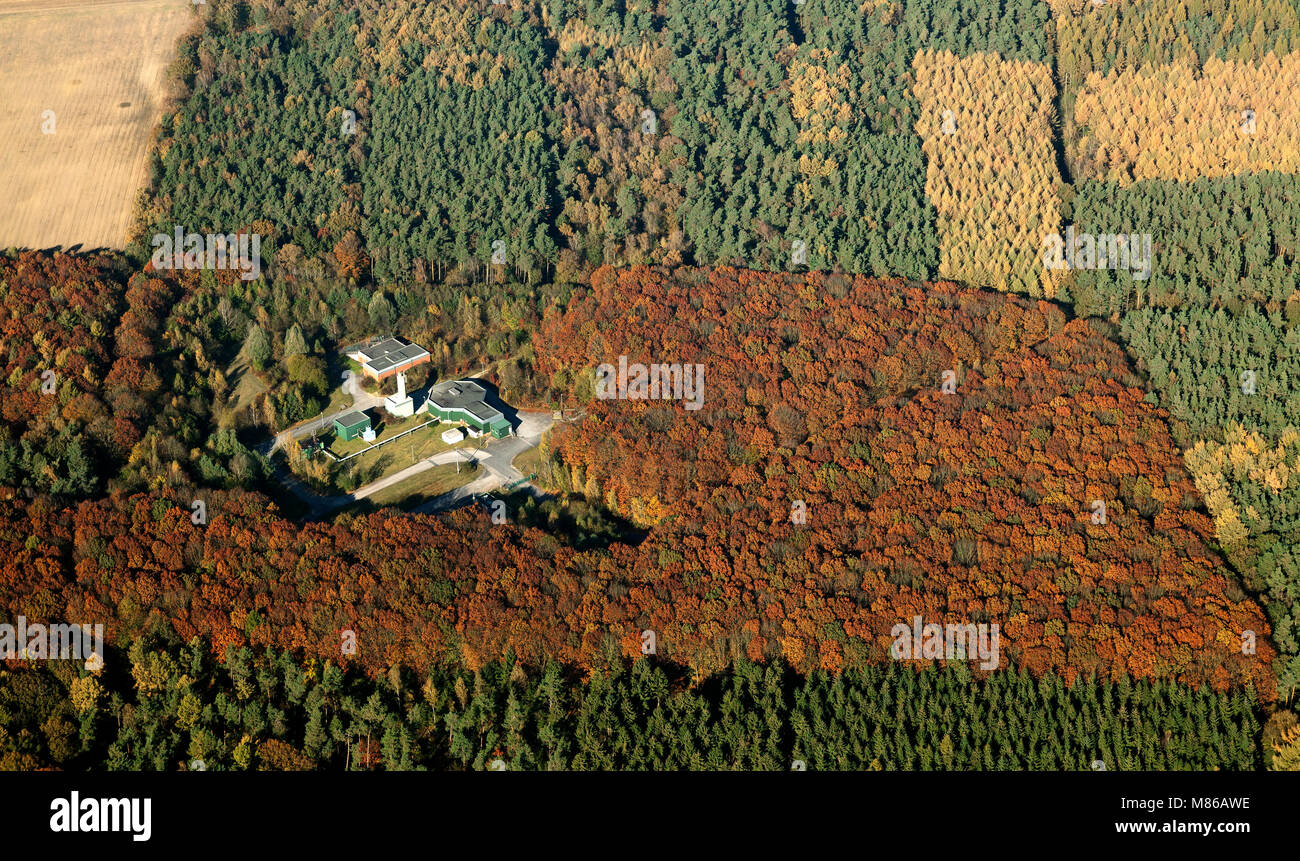 Vista aerea, meteo bay Hohe Mark, prevista posizione forense, Haltern, la zona della Ruhr, Renania settentrionale-Vestfalia, Germania, Europa, Bochum, uccelli-occhi vista, Foto Stock
