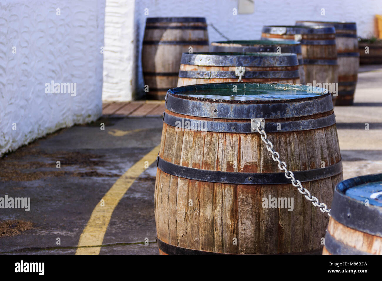 Distilleria di Whisky Tour marciapiede Foto Stock