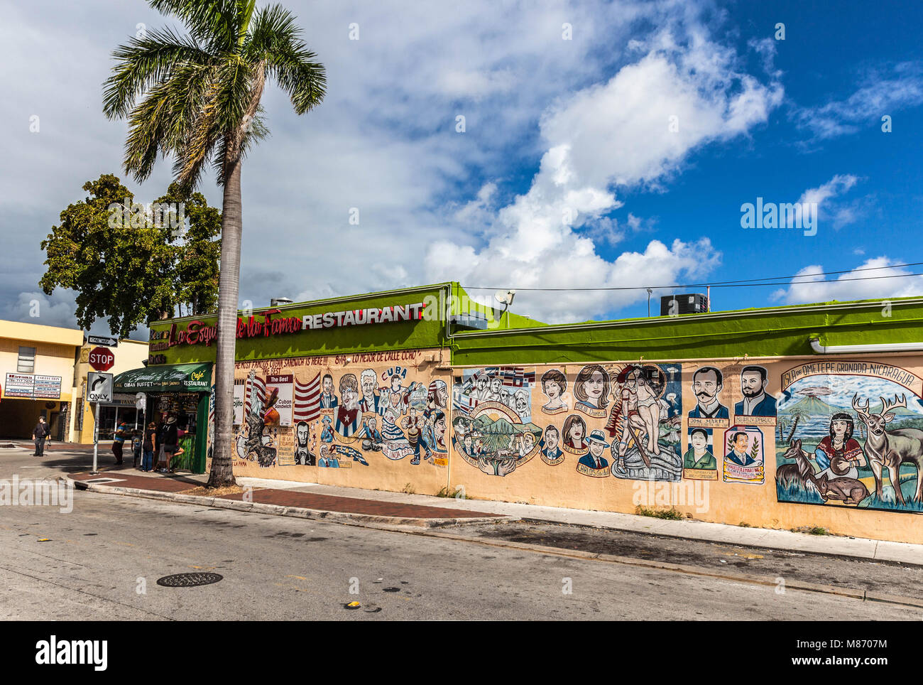 La Esquina de la fama ristorante, Little Havana Miami, Florida, Stati Uniti d'America. Foto Stock