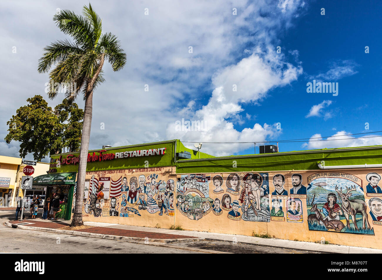 La Esquina de la fama ristorante, Little Havana Miami, Florida, Stati Uniti d'America. Foto Stock