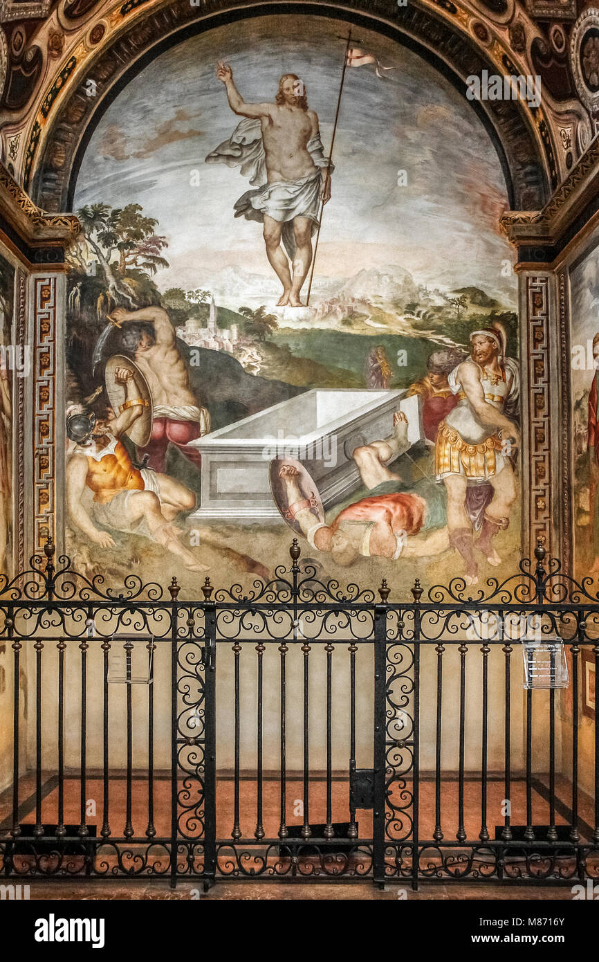 Milano: Chiesa di San Maurizio al Monastero principale: la Resurrezione di Gesù Foto Stock