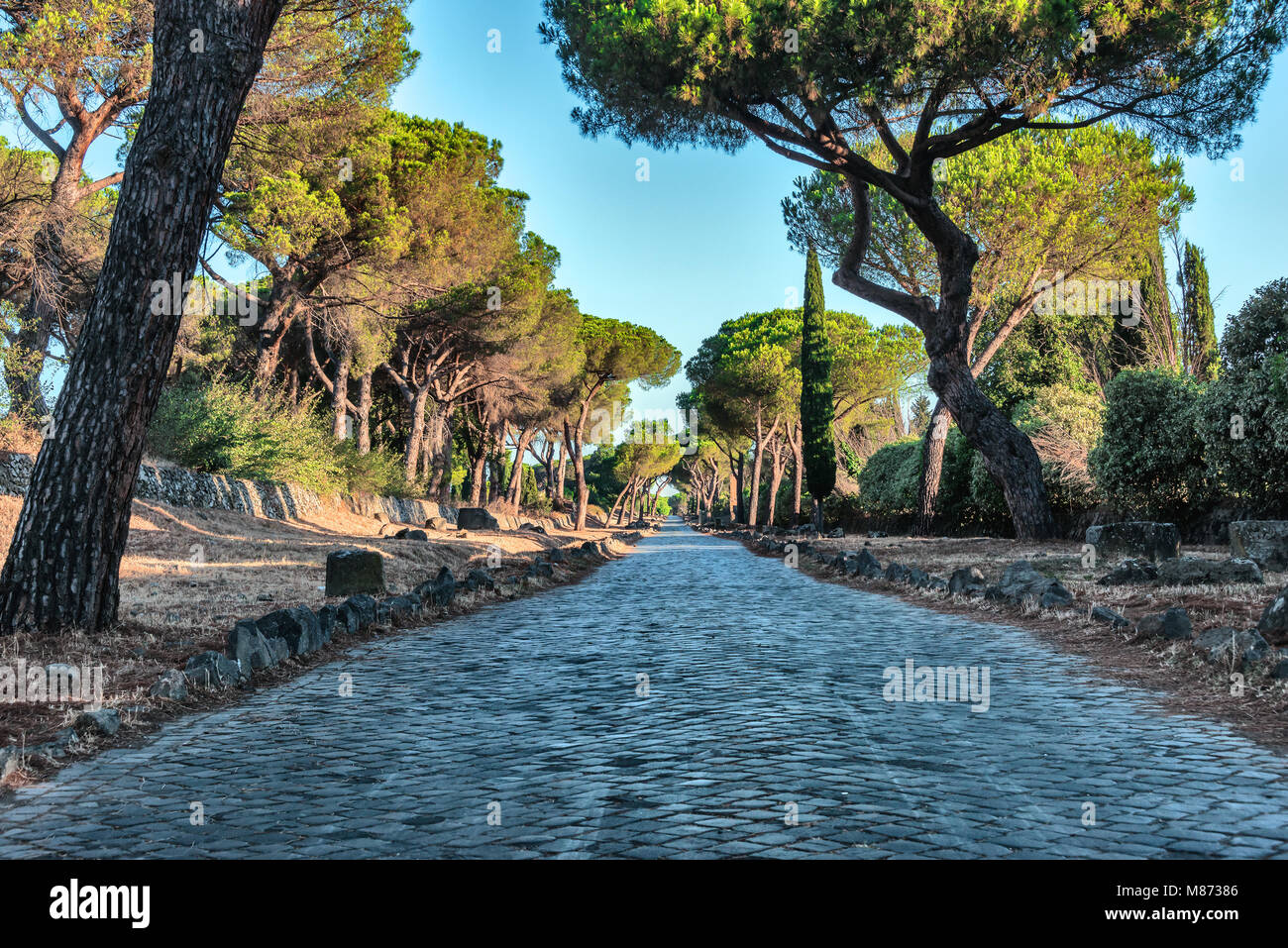 Via Appia Antica bei Rom Foto Stock