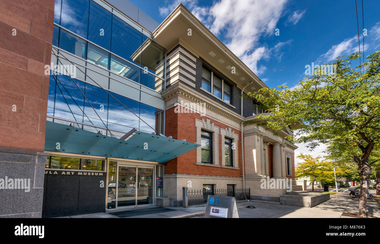 Missoula Art Museum, presso l'ex biblioteca Carnegie, in Missoula, Montana, USA Foto Stock