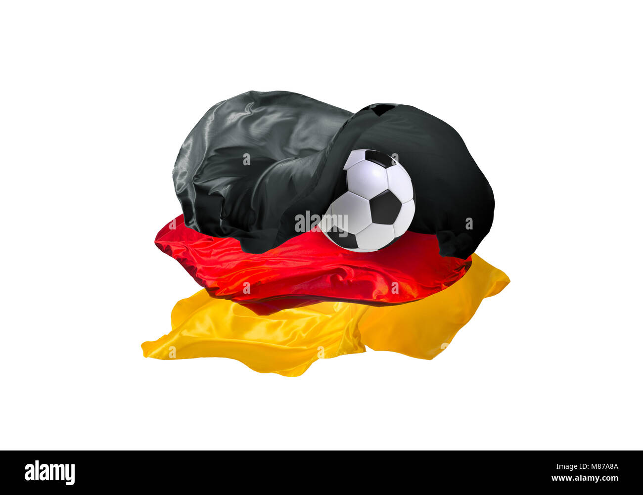 La bandiera nazionale della Germania. Coppa del mondo. La Russia 2018 Foto Stock